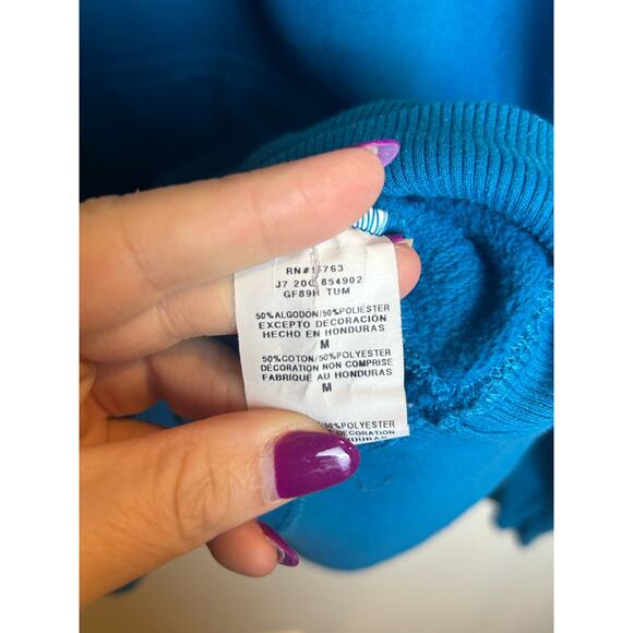 Champion Blue Women Hoodie Size Medium M Capri Blue Hoodie Athletic - Picture 4 of 7